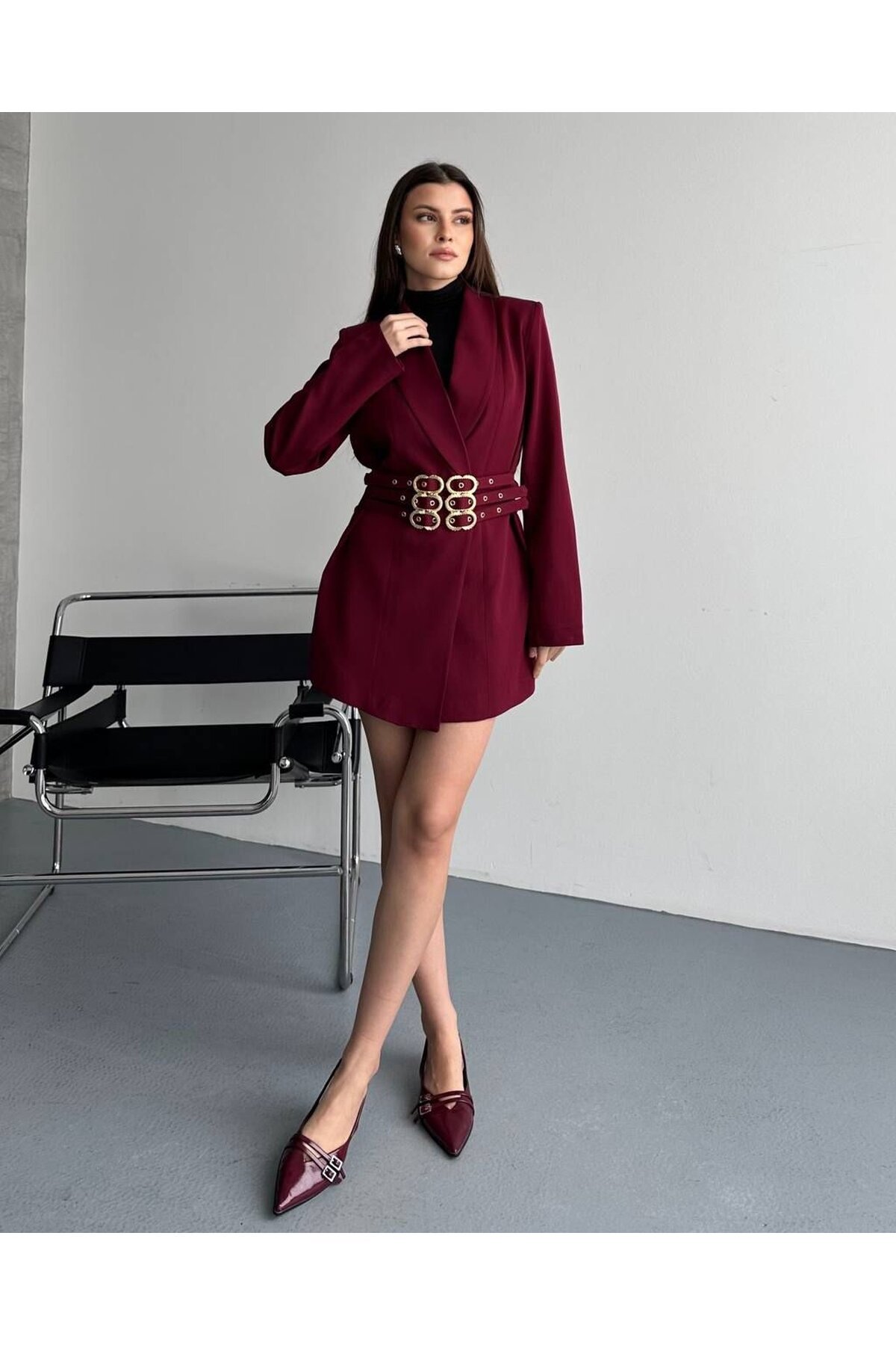 3 KEMERLİ TASARIM CEKET