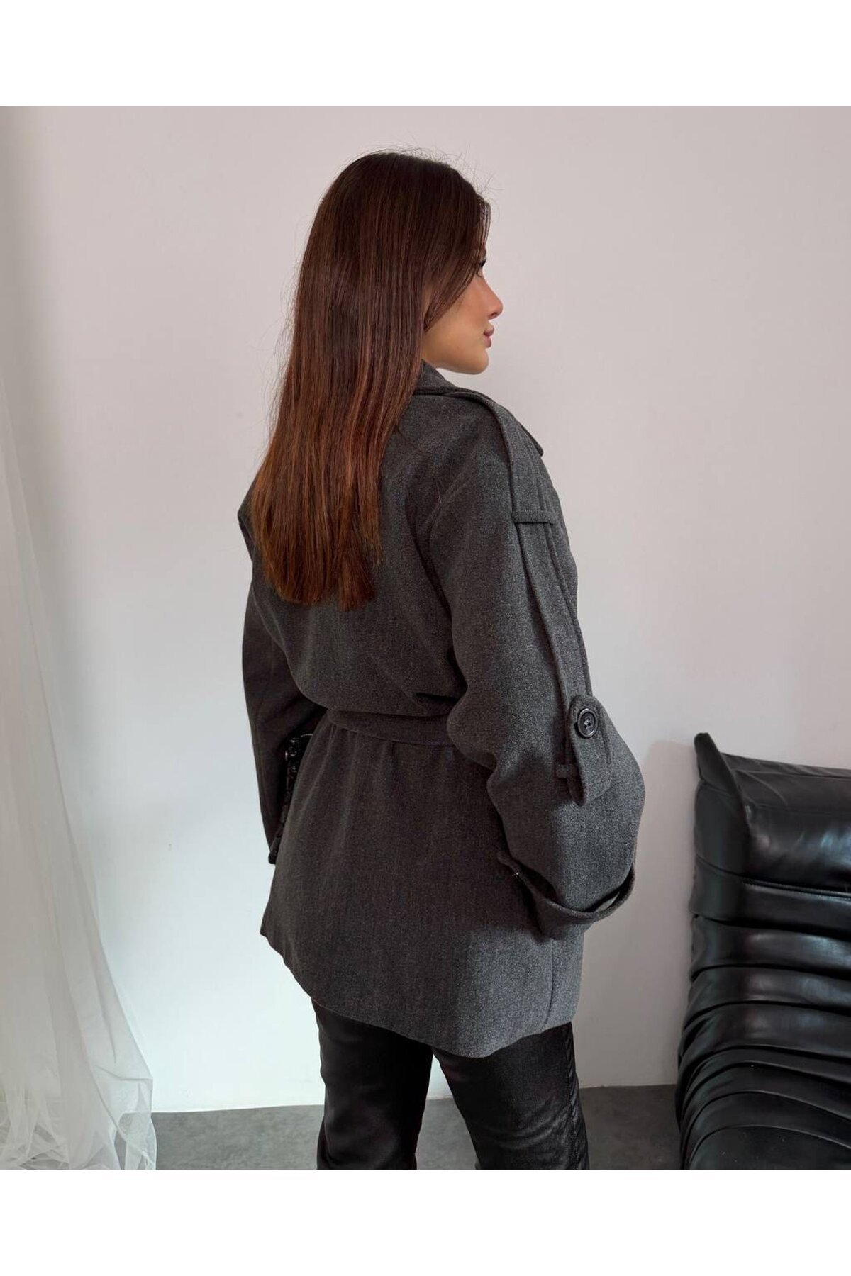 APOLET KUŞAK DETALI KAŞE KABAN