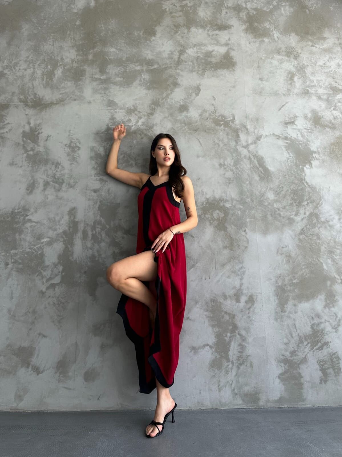 Askılı Maxi Boy Elbise