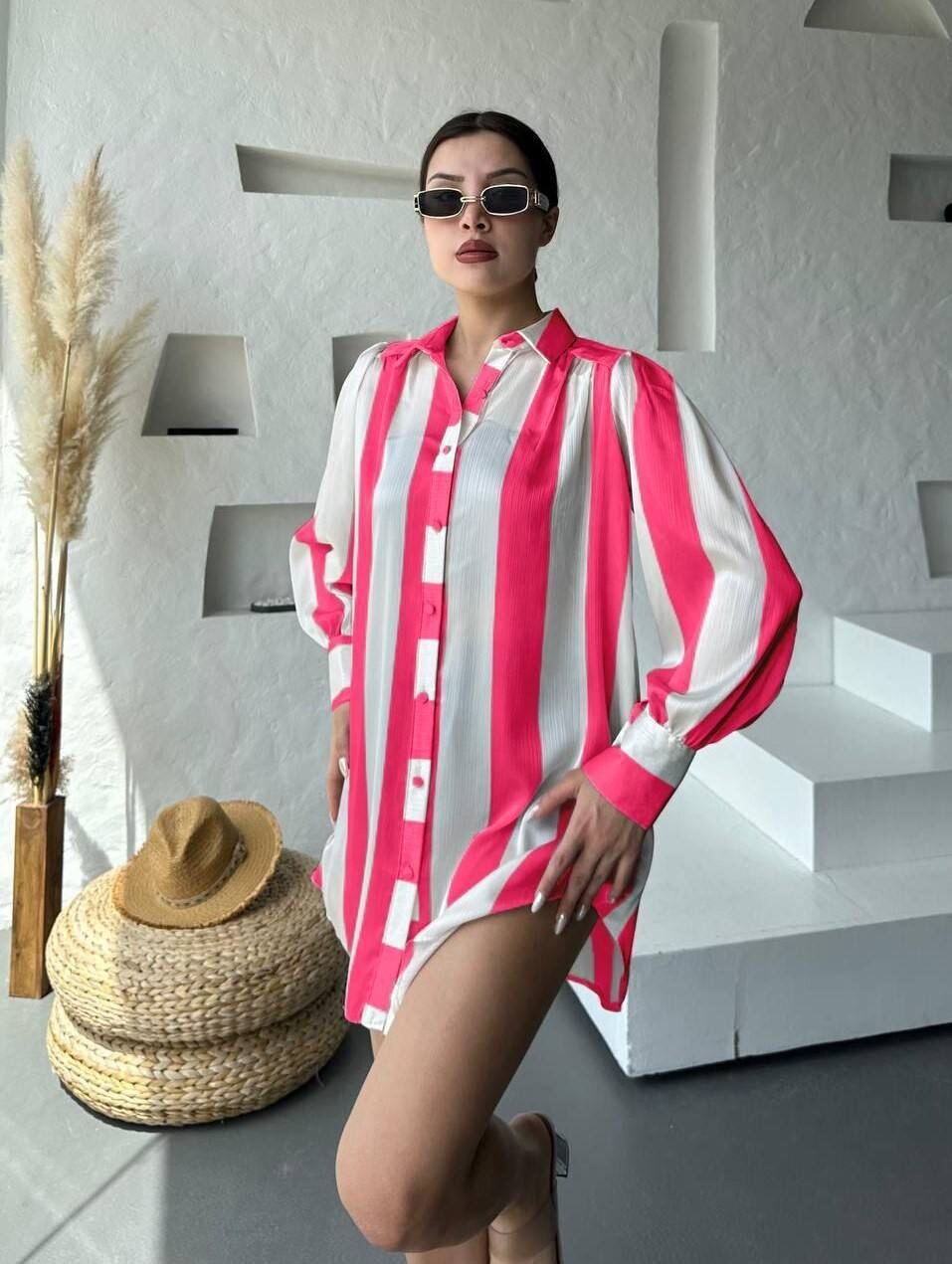 Kalın Çizgi Tasarımlı Gömlek
