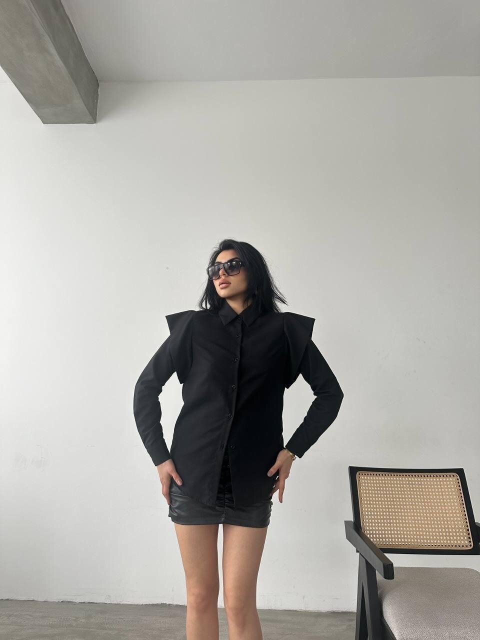 Omuz Tasarım Detaylı Gömlek