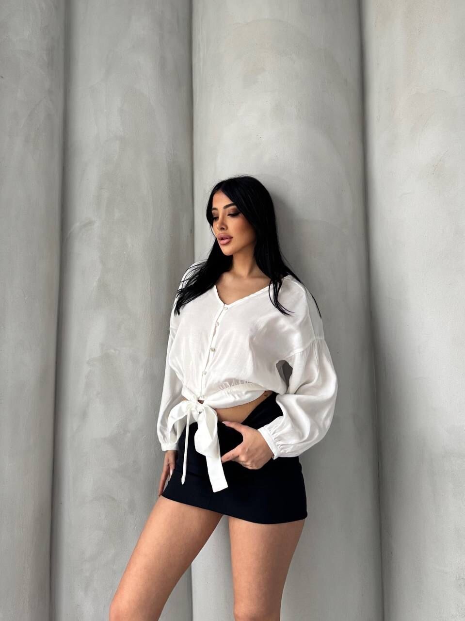 Bağlama Detaylı Gömlek