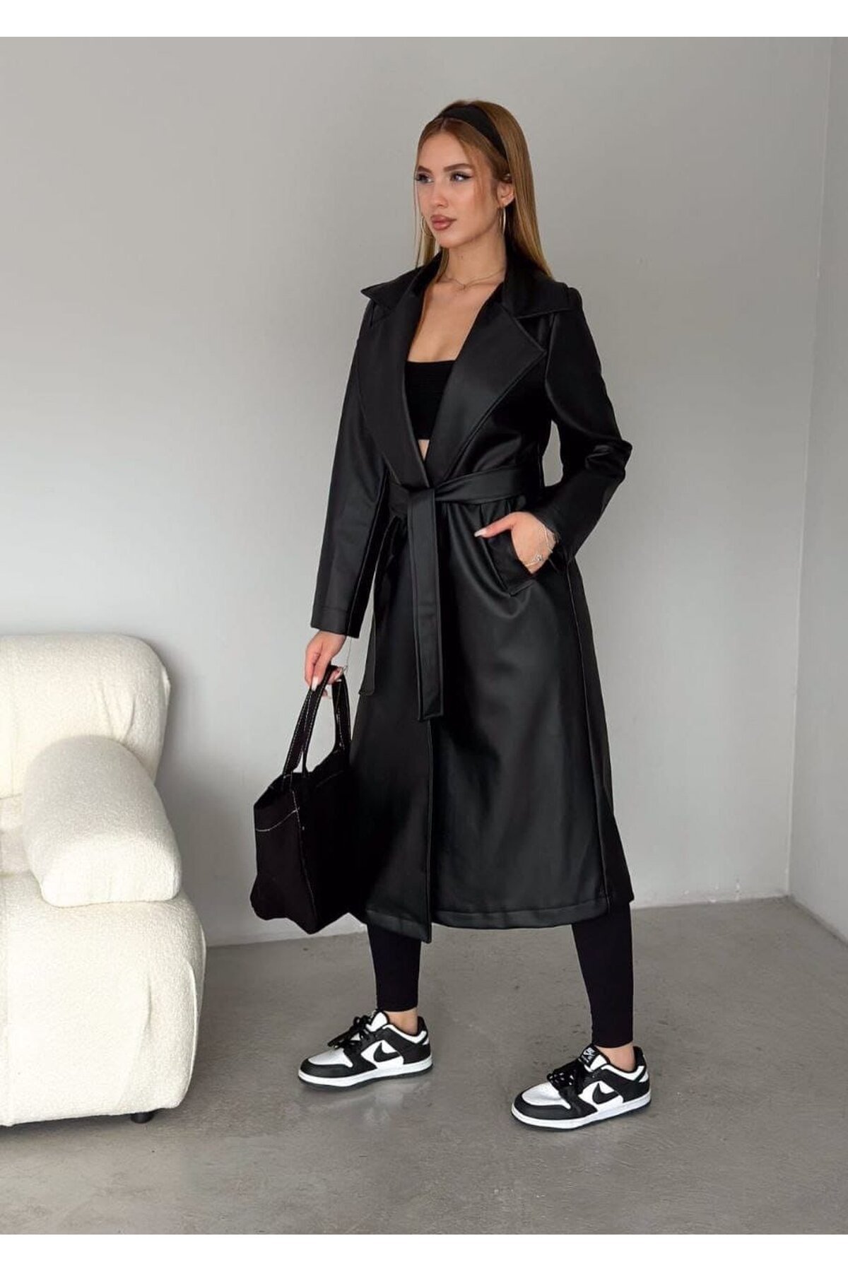 MİDİ BOY DERİ İÇİ ASTARLI TRENÇKOT