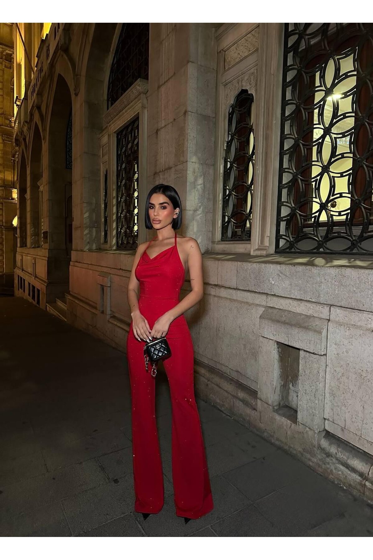 TAŞ DİZAYN SIRT DEKOLETELİ TULUM