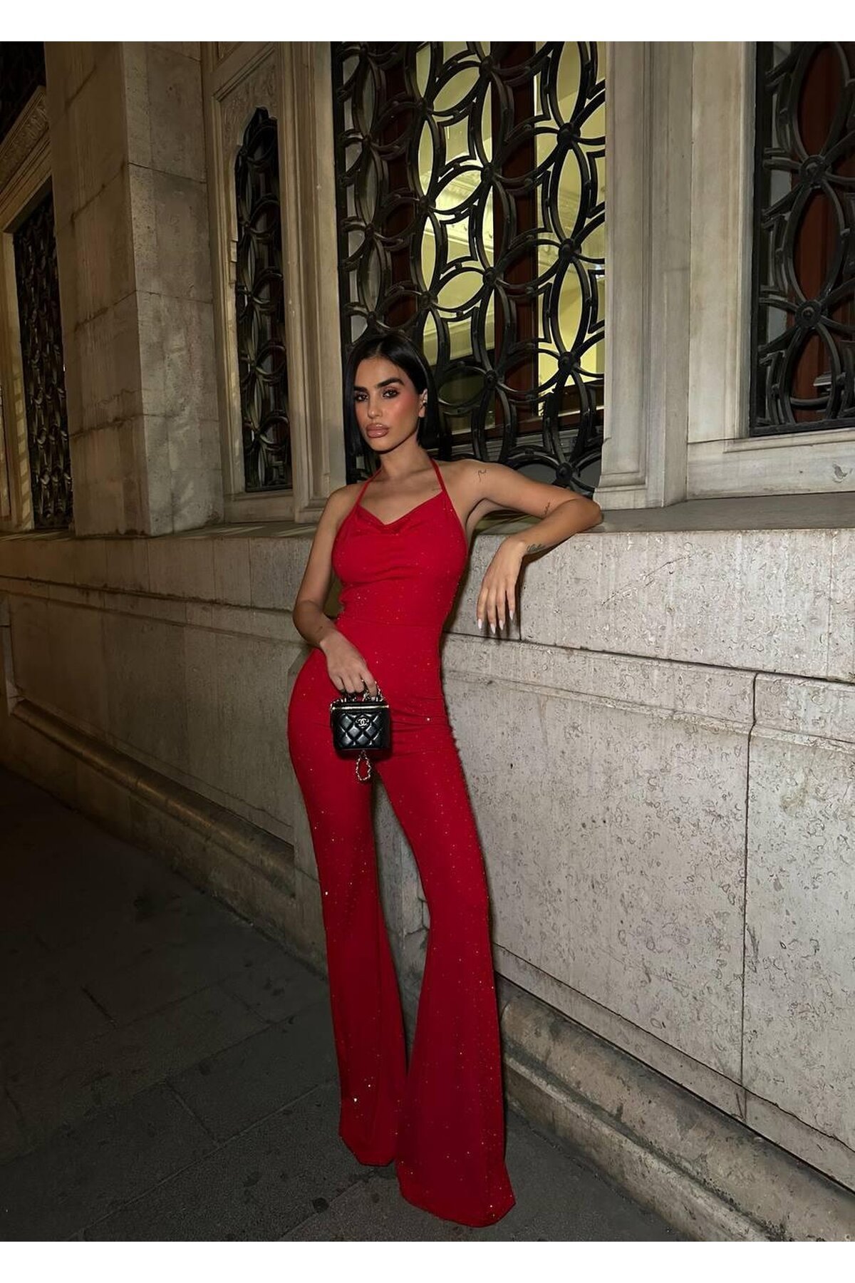 TAŞ DİZAYN SIRT DEKOLETELİ TULUM