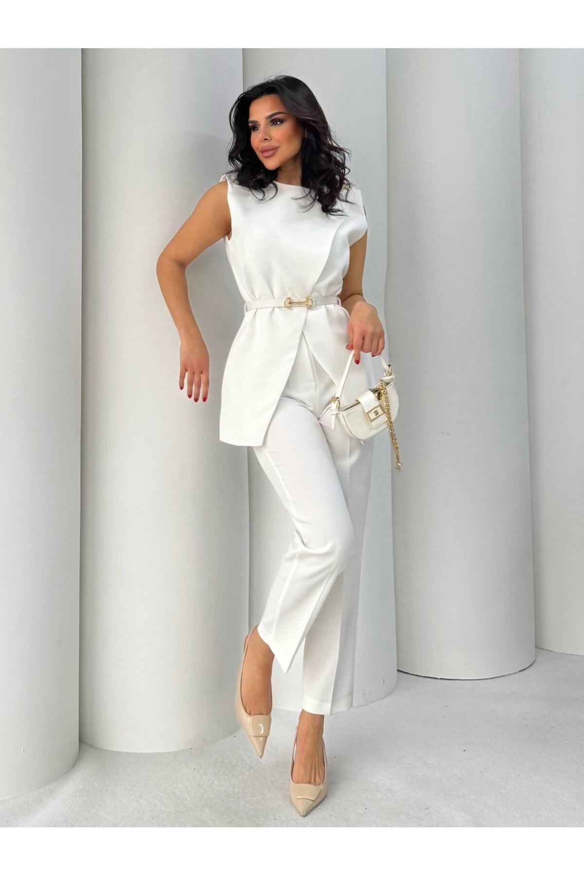 Vatkalı Ceket Pantolon İkili Takım