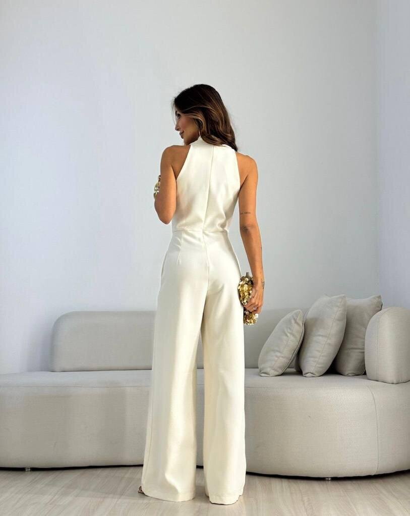 KUŞAK DETAYLI KISA KOLLU TULUM