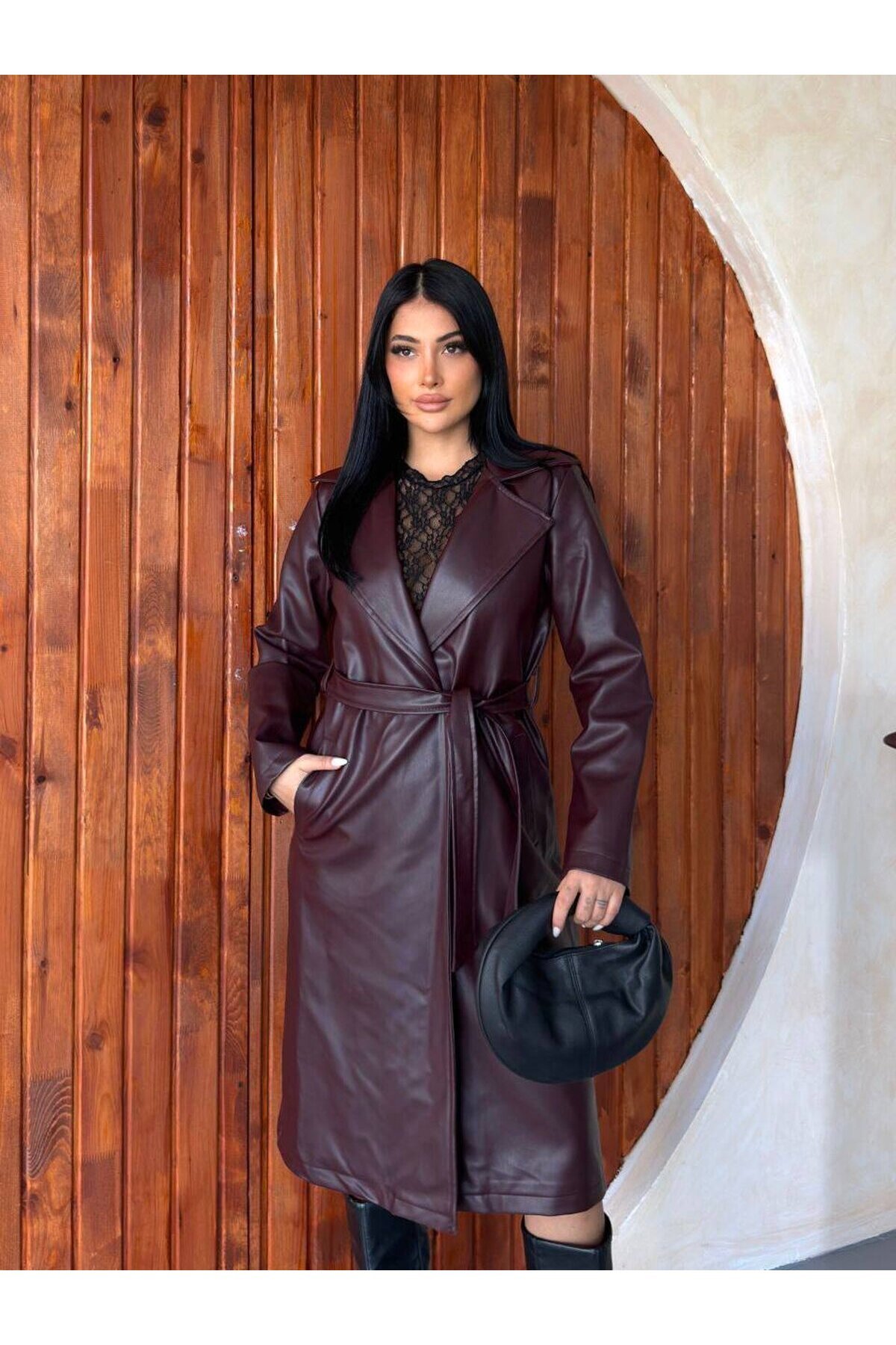 MAXİ BOY KUŞAKLI TRENÇ KUŞAKLI
