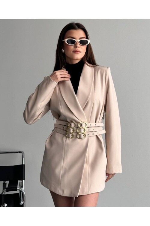 3 KEMERLİ TASARIM CEKET