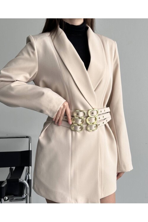 3 KEMERLİ TASARIM CEKET