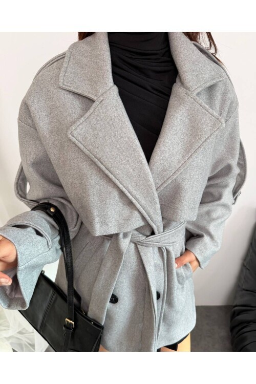 APOLET KUŞAK DETALI KAŞE KABAN