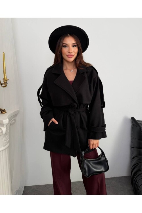 APOLET KUŞAK DETALI KAŞE KABAN