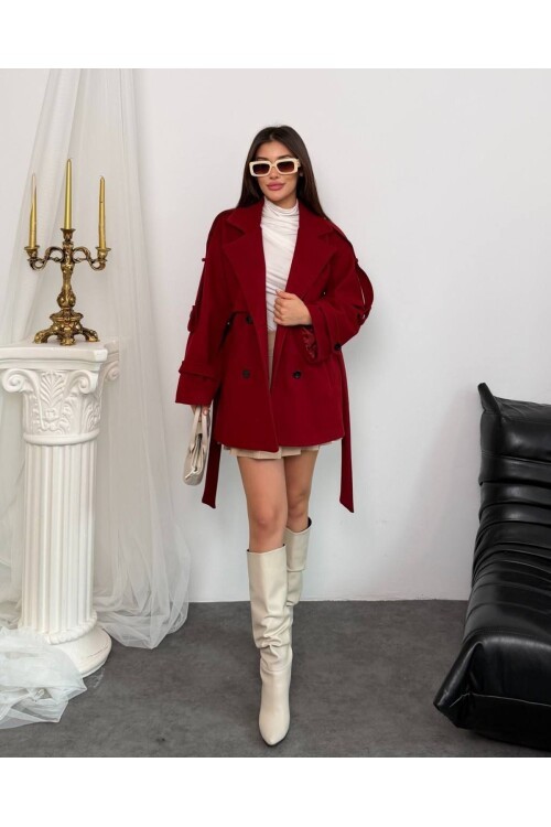 APOLET KUŞAK DETALI KAŞE KABAN