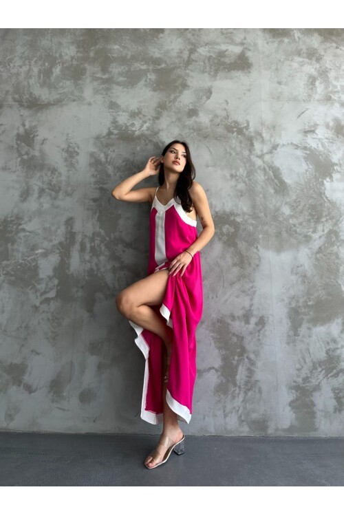 Askılı Maxi Boy Elbise