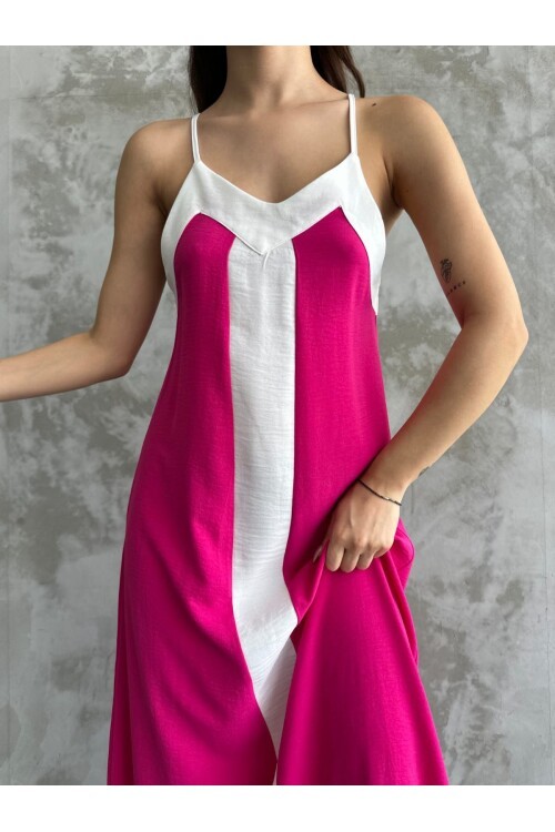 Askılı Maxi Boy Elbise