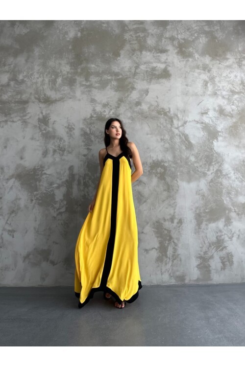 Askılı Maxi Boy Elbise