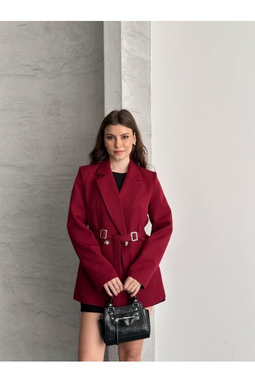 BEL AYARLI KEMERLİ CEKET