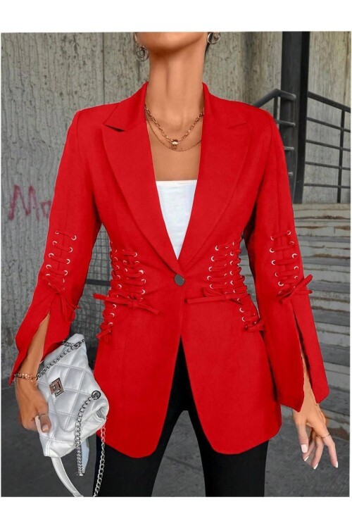 Bağcık Detaylı Tasarım Ceket