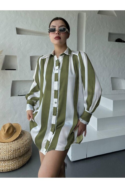 Kalın Çizgi Tasarımlı Gömlek