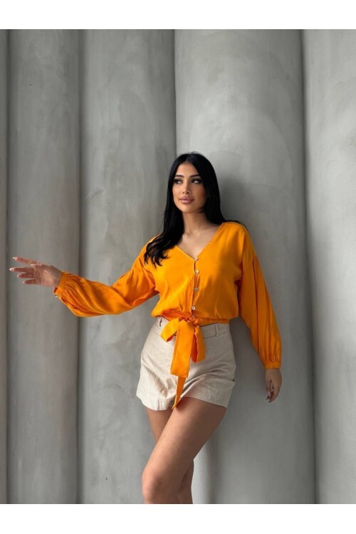 Bağlama Detaylı Gömlek