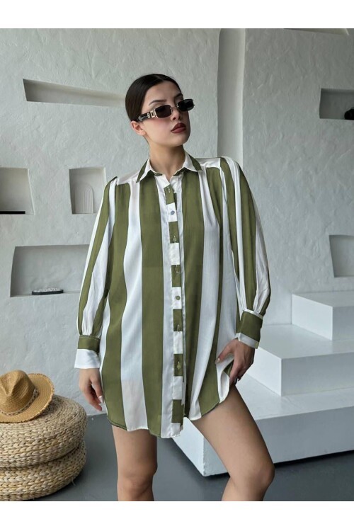 Kalın Çizgi Tasarımlı Gömlek