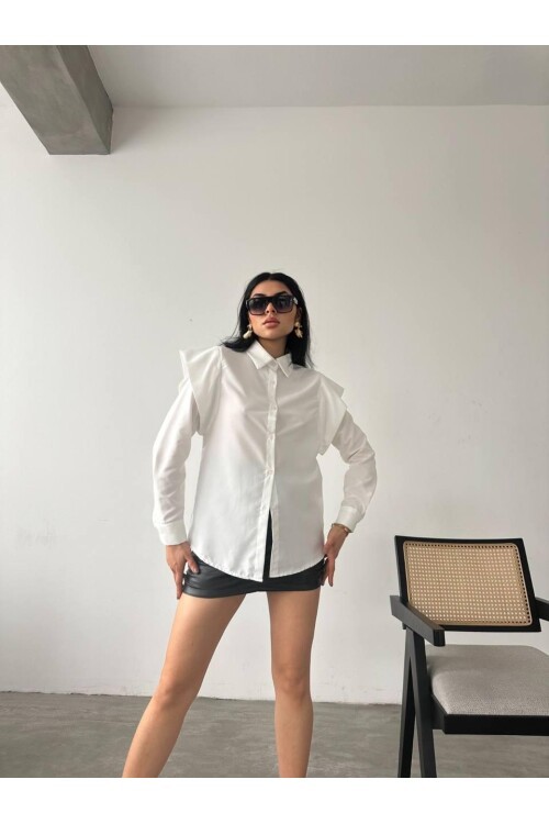 Omuz Tasarım Detaylı Gömlek