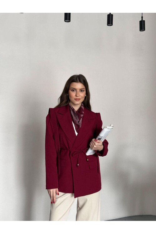 OMUZ KUŞAK SARKIK CEKET