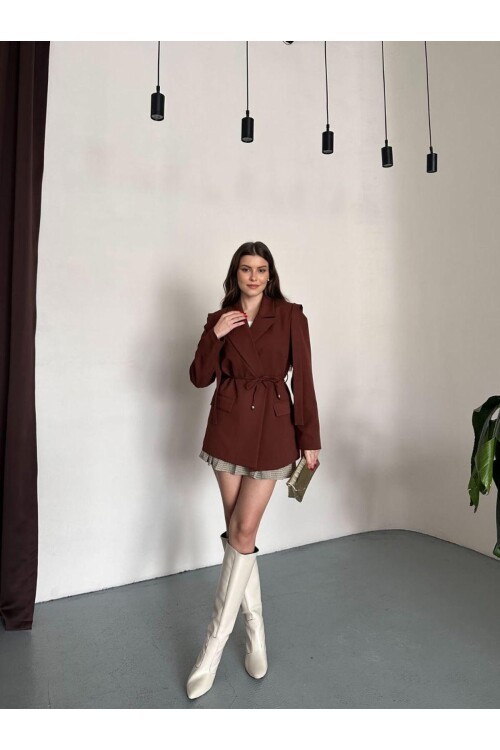 OMUZ KUŞAK SARKIK CEKET