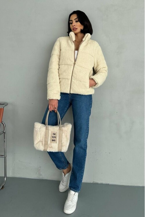 PELUŞ CEPLİ YUMOŞ CEKET