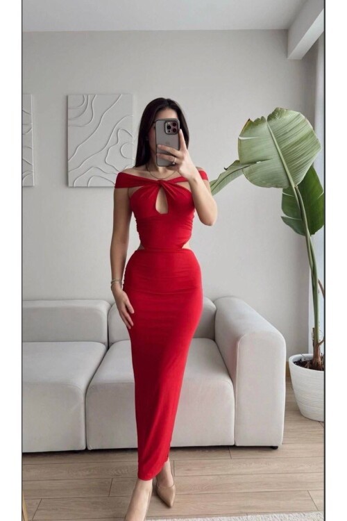 Pencere Detaylı Elbise