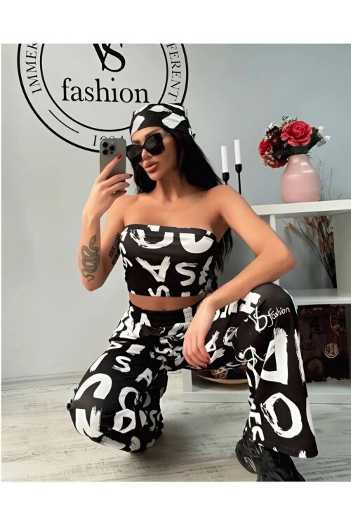 CROP BANDANA DETAYLI TAKIM