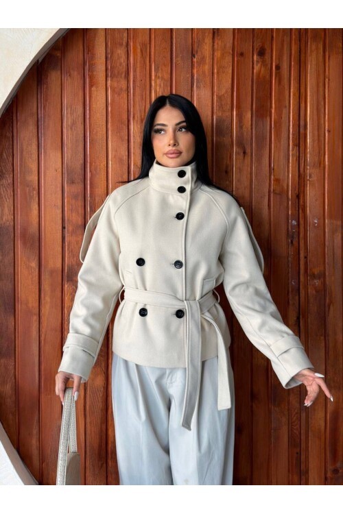 KAŞE CEKET DÜĞME VE KUŞAKLI