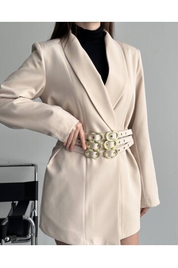 3 KEMERLİ TASARIM CEKET