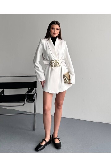 3 KEMERLİ TASARIM CEKET