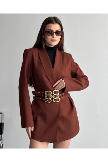 3 KEMERLİ TASARIM CEKET