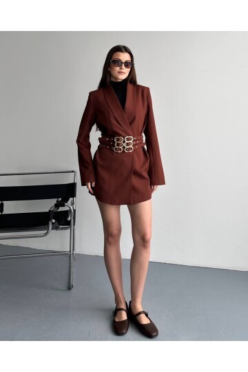 3 KEMERLİ TASARIM CEKET