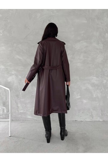 MİDİ BOY DERİ İÇİ ASTARLI TRENÇKOT