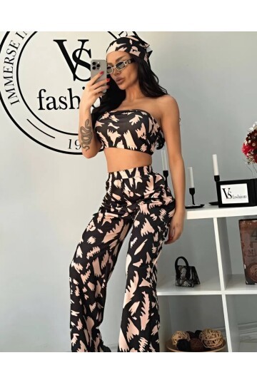 CROP BANDANA DETAYLI TAKIM